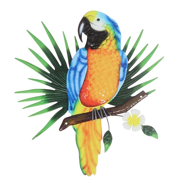 Trusted Maxbell Maxbell Parrot Metal Wall Art Decors Garden Hanging Sculptures Multicolor 26cmx28cm Relaxed