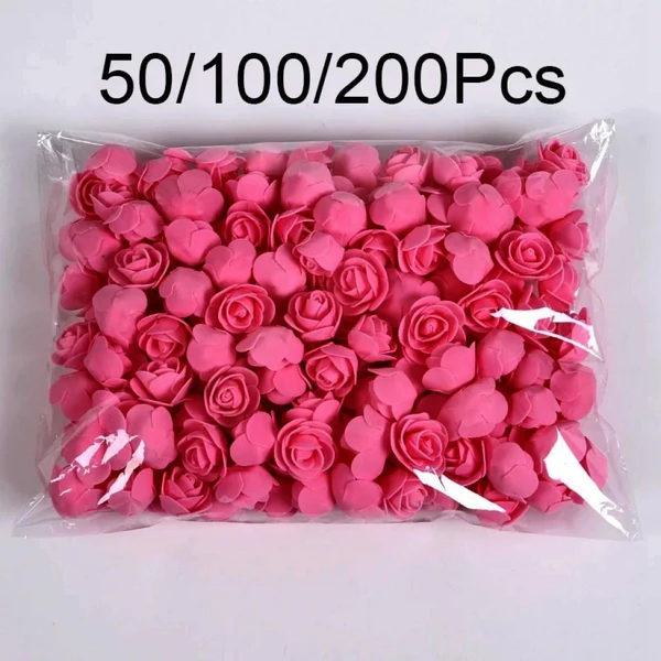 World-Class Maxbell Mini Artificial Rose Heads Stemless Flower Heads for Table Home Decoration White Flexible