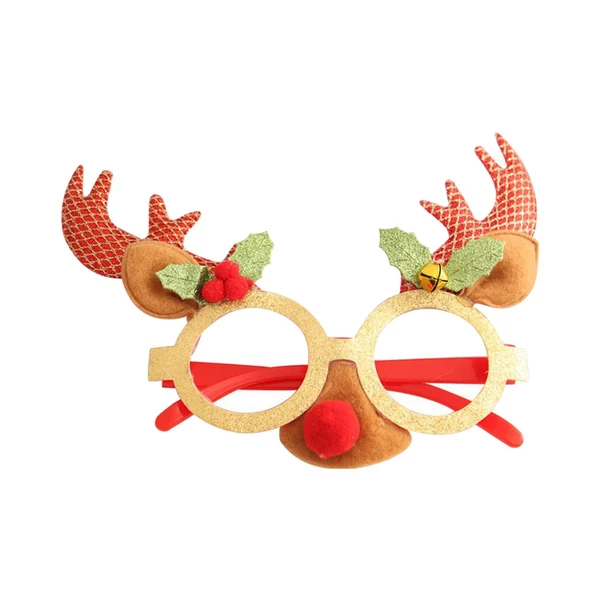 Consistent Maxbell Christmas Decoration Costume Eyeglasses Christmas Glasses for Holiday Favors Red Antlers Classic