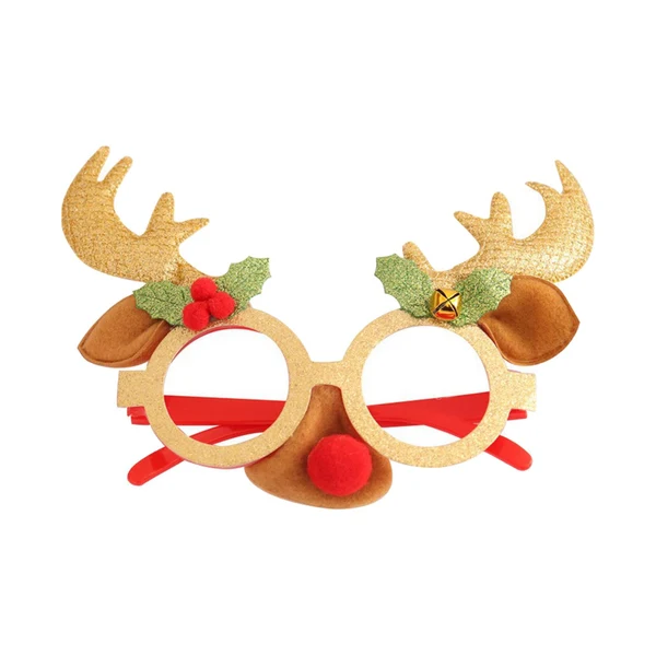 Easy-to-Use Maxbell Christmas Decoration Costume Eyeglasses Christmas Glasses for Holiday Favors Golden Antlers Selected