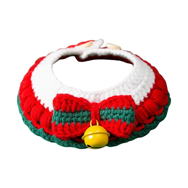 User-Friendly Maxbell Wool Knitted Christmas Cat Collar Scarf Neck Jewelry Necklace Bell S Casual