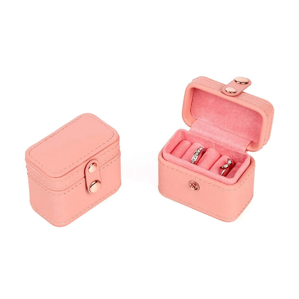 Artisan Afzos Ring Box Small Jewelry Box Girls Jewelry Organizer Mini Travel Case Ring Storage Box Fashionable