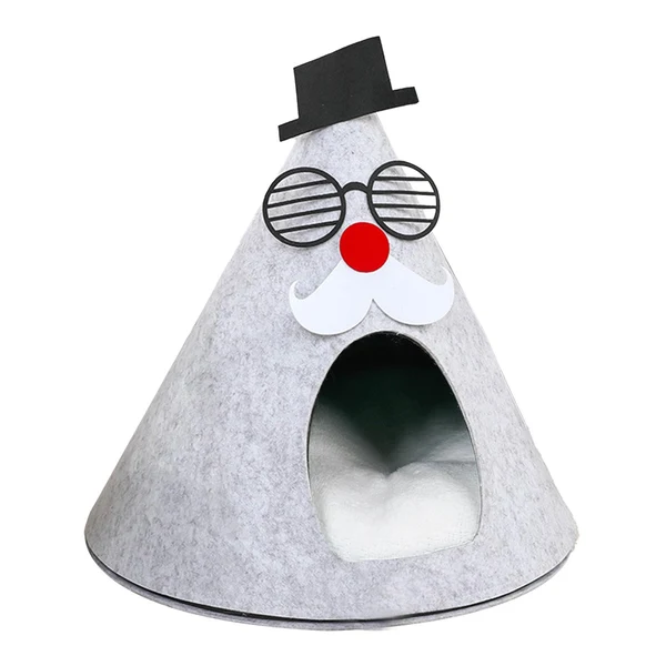 Authentic Maxbell Christmas Cat Sleeping Bed Warm Nest Kitten Cave Tent Dog Bed Pet Cat House Gray Long-Lasting