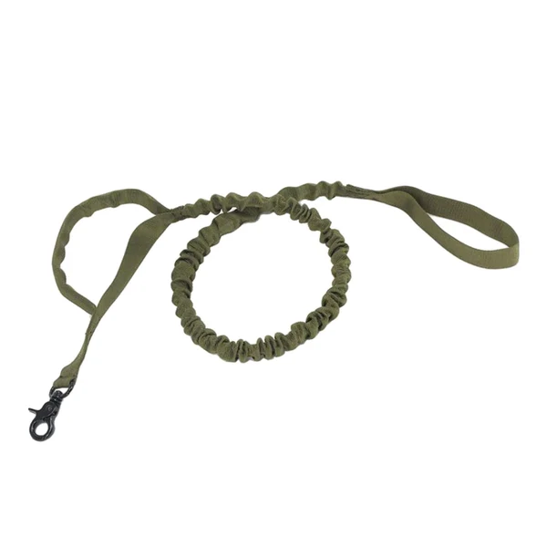 Professional Maxbell Elastic Bungee Training Walking Metal Buckle Dog Leash Handle Dark Green Selected