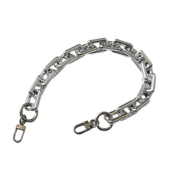 Maxbell Shoulder Chain Strap Silver Acrylic Comfortable Removable for Purse Wallet B Natural