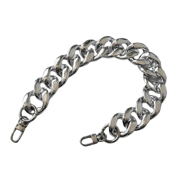 Luxury Maxbell Shoulder Chain Strap Silver Acrylic Comfortable Removable for Purse Wallet C Classic