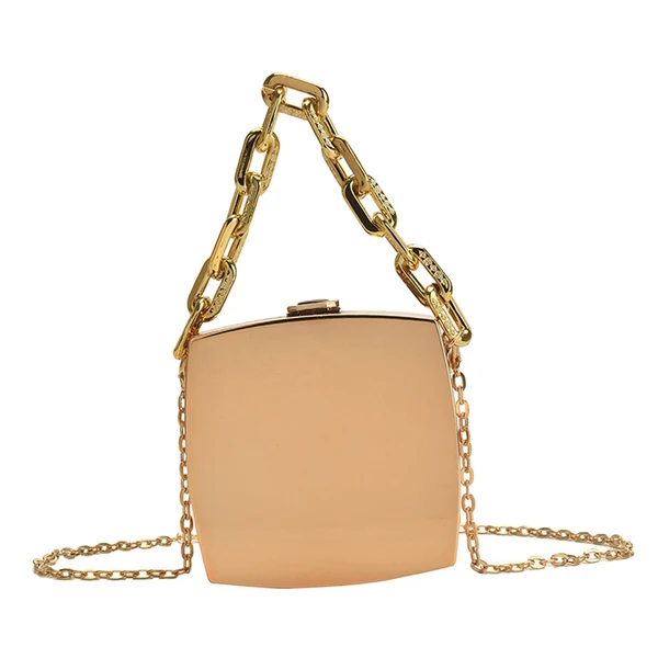 Next-Generation Maxbell Mini Chain Shoulder Bag Tote Girls Casual Handbag for Outdoor Office Date Gold User-Friendly