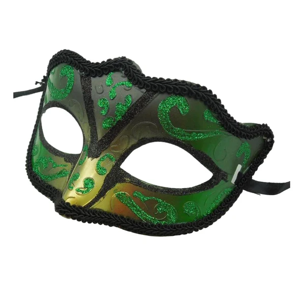 Clean Maxbell Ladies Mardi Gras Masquerade Mask for Party Dress Cosplay Costume Green Fast