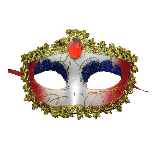 Trusted Maxbell Ladies Mardi Gras Masquerade Mask for Party Dress Cosplay Costume Red Blue Efficient
