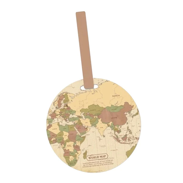 Solid Maxbell Fashion Map Luggage Tag Travel Accessories for Backpack Name Tags Suitcase brown Carefully Designed