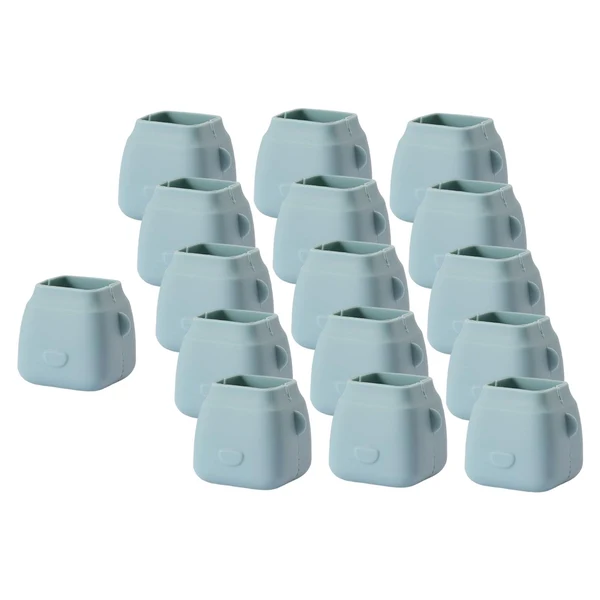 Refined Maxbell 16Pcs Silicone Chair Leg Floor Protectors Replacable for Furniture Couch Square and Blue Trusted