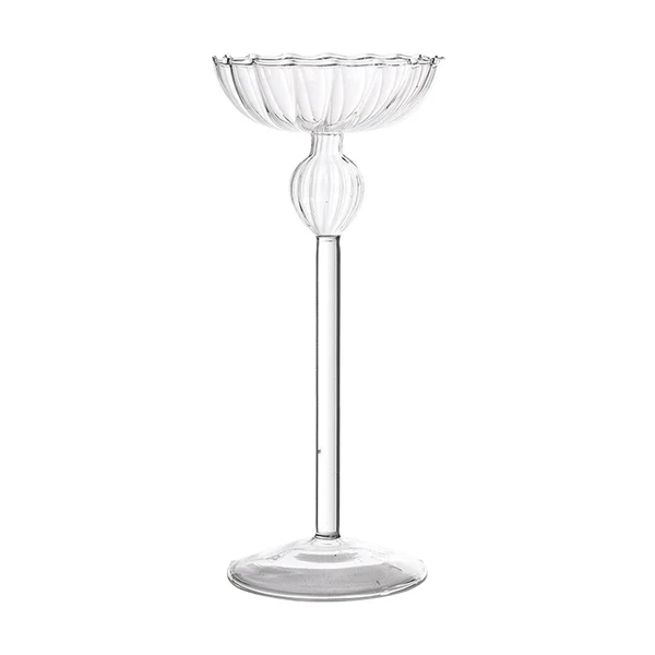 Certified Maxbell Tealight Candle Holders Glass Candlestick Holders Table Centerpiece M High-Grade