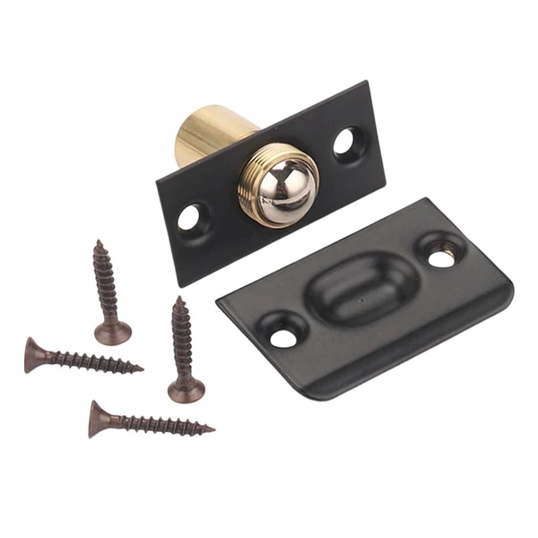Advanced Maxbell Adjustable Ball Door Catches Roller Beads Lock Cupboard Gate Door Closet Black Official