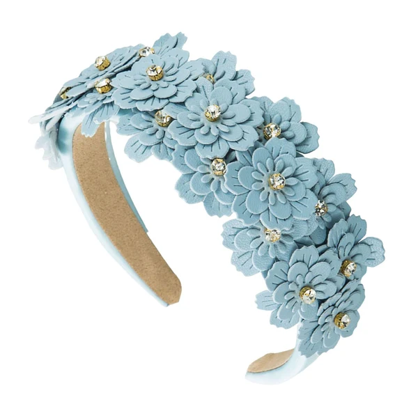 Artisan Maxbell Women headband Hairbands Flower Headpiece for Leisure women Girls Blue Reliable
