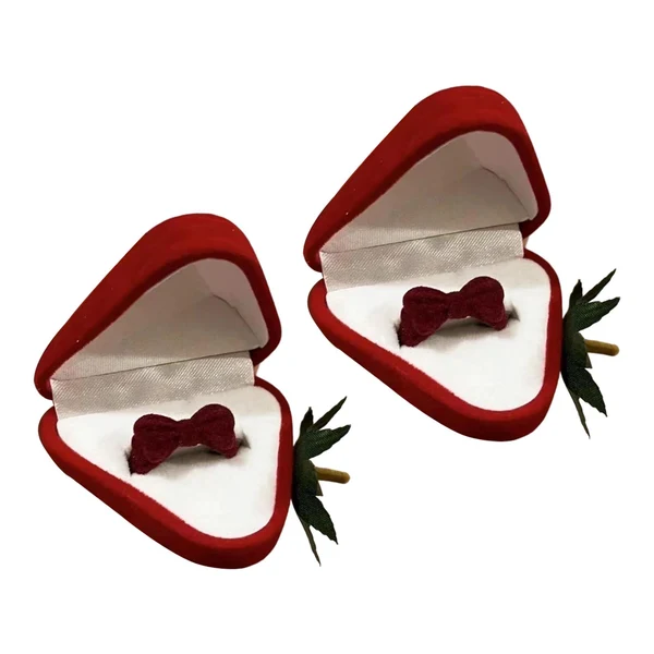 Breathable Maxbell Creative Rings Storage Case with Rings for Ceremony Proposal 2PCS Advanced