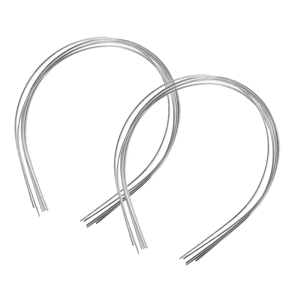 Functional Maxbell 10Pcs 1.5mm Metal Thin Wire Headband Smooth for DIY Craft Hair Holder Silver Versatile