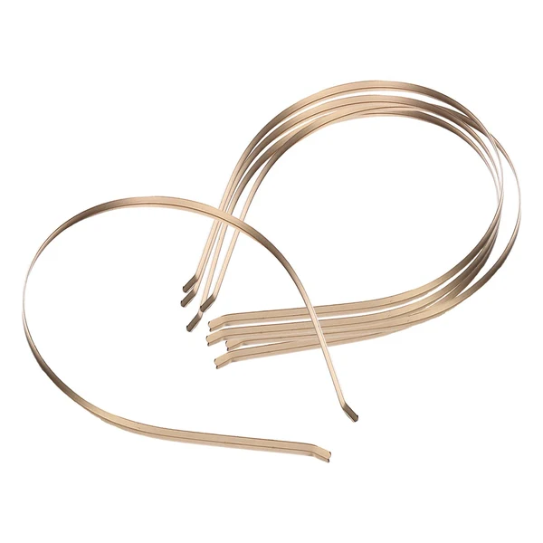 Professional Maxbell 5Pcs 5mm Stainless Steel Hairbands Headwear Handicraf Ladies Girls Women gold Consistent