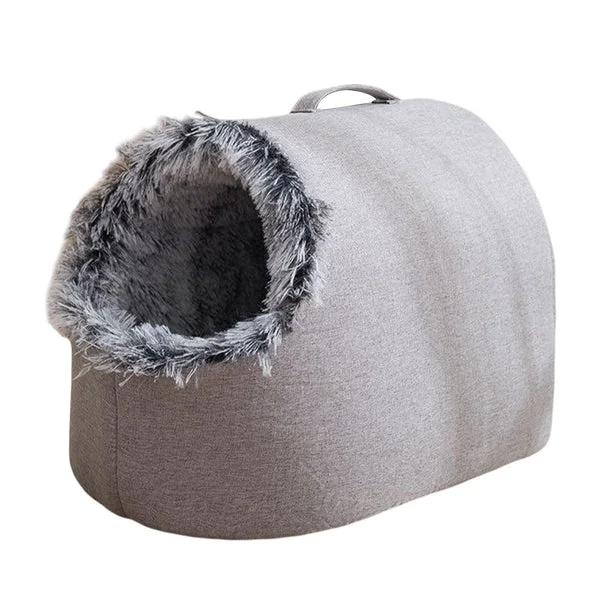 Traditional Maxbell Comfortable Pet Cat House Nest Dog Bed Puppy Kennel Winter Washable Cave Light Gray Original Design