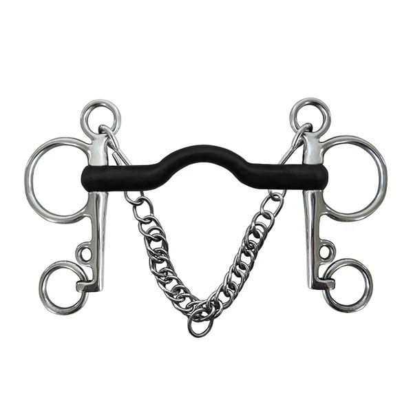 Innovative Maxbell Horse Bit W Curb Hooks Chain Harness for Training Equipment Equestrian Trusted