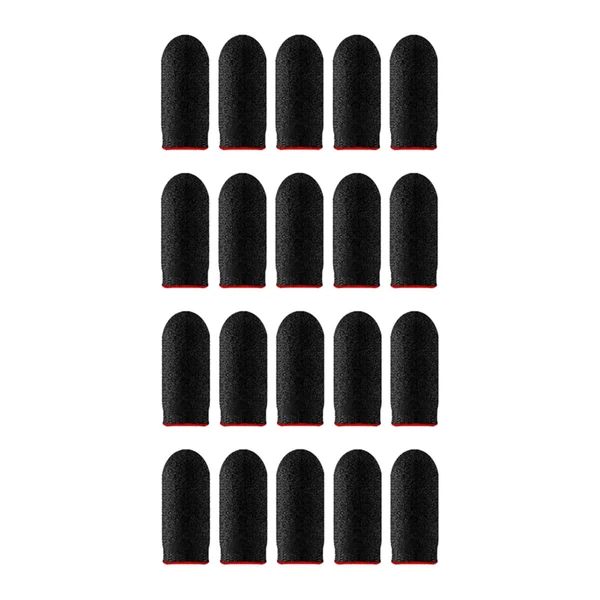 Top-Quality Maxbell 20 Pieces Gaming Finger Sleeves Anti Sweat Breathable Cover for Mobile Game Red Expertly Made