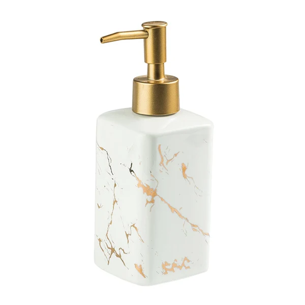 Advanced Maxbell Soap Dispenser Hand Pump Refillable Marble Pattern Organizer for Kitchen White Dependable