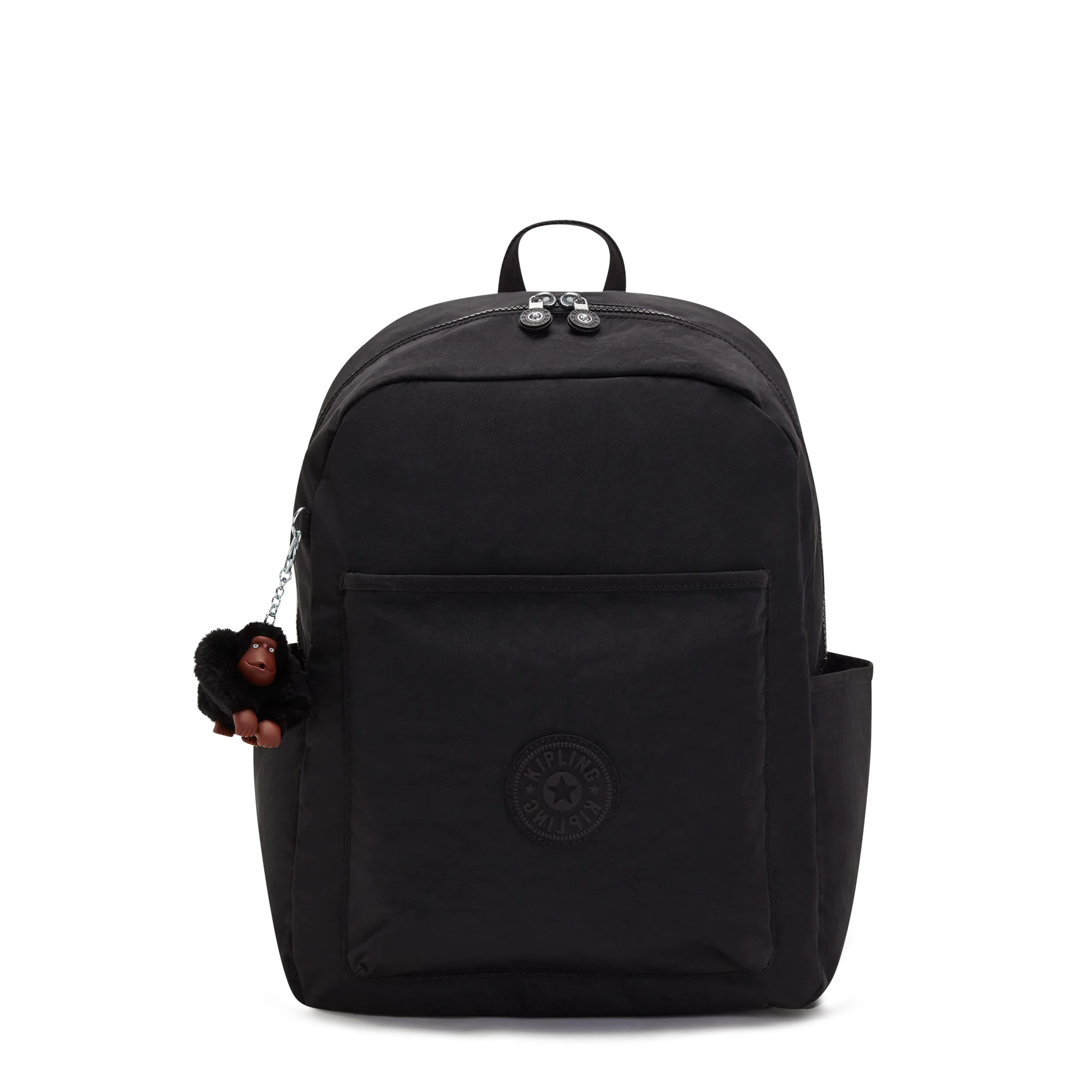 Consistent Kipling Women's Bennett Lightweight Minimal Nylon Laptop Backpack Black Tonal 12''L x 15''H x 6.25''D KI2151 First-Class