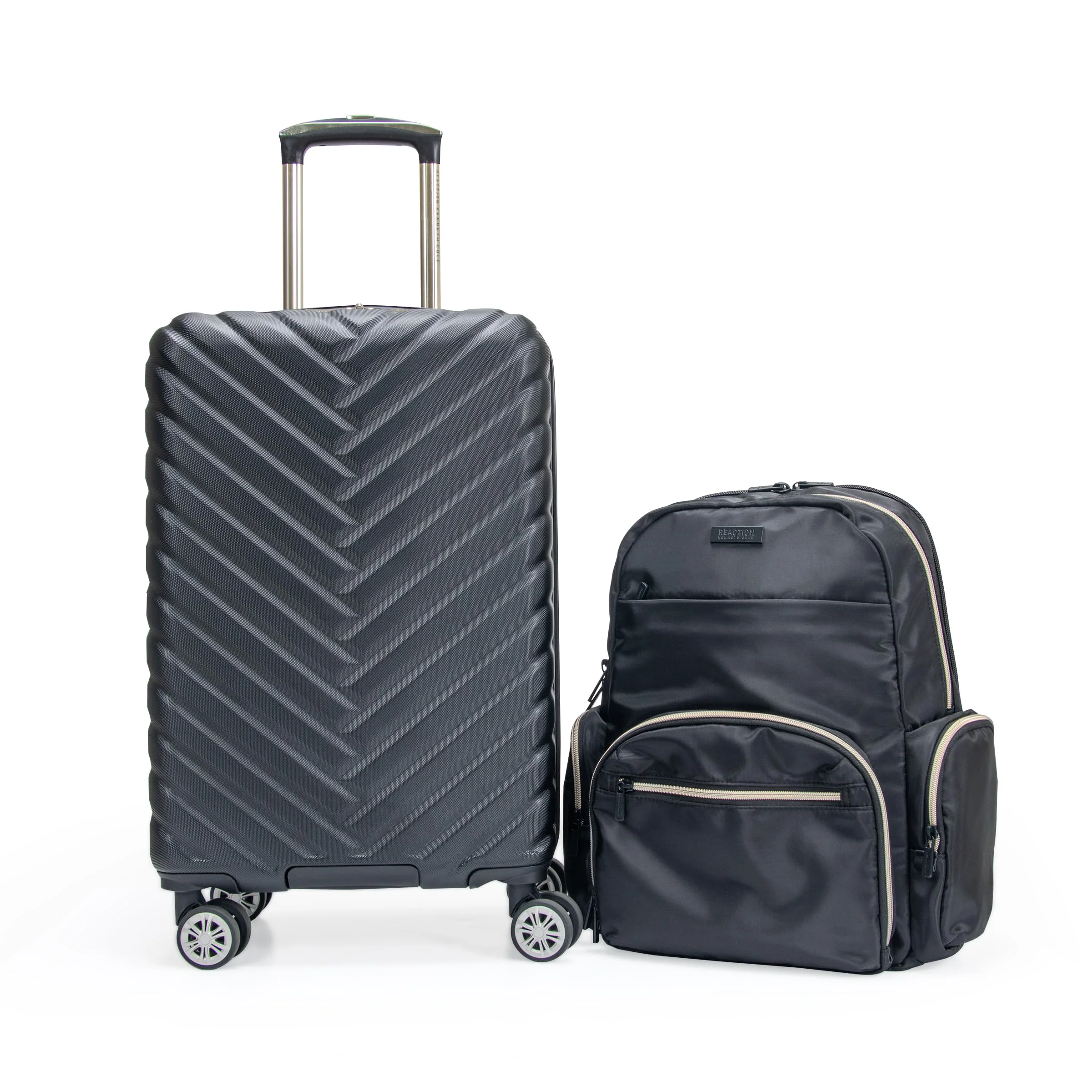 Top-Quality Kenneth Cole REACTION Sophie Women's Silky Nylon 15 Laptop Tablet Anti-Theft RFID Travel Backpack Bag Black With 20 Carry-On Certified