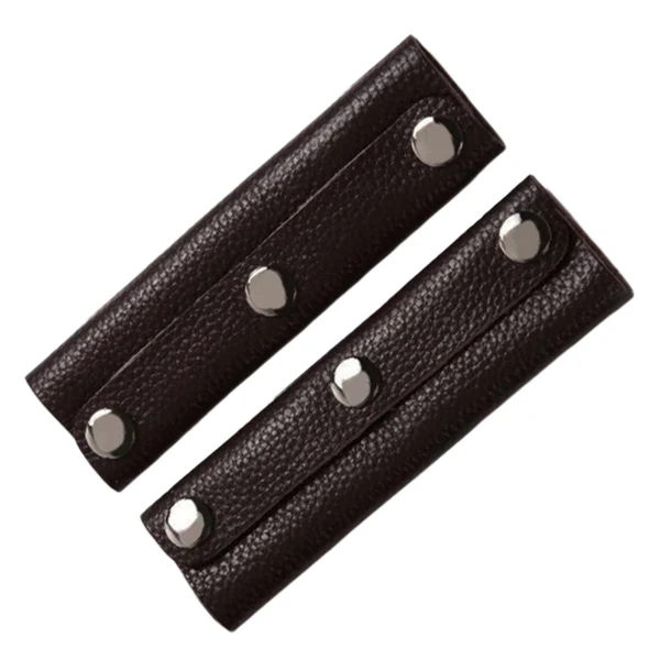 Reliable Maxbell 2x Leather Handbag Handle Wrap Cover Handle Protectors Holder for Travel Bag Black Practical