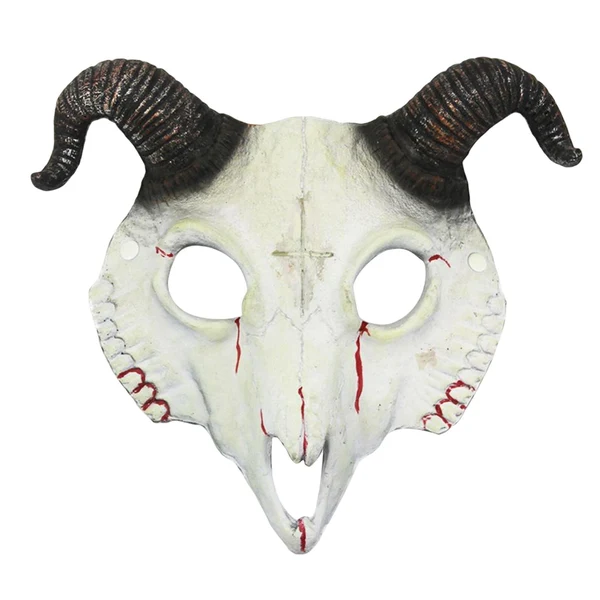 Fashionable Maxbell Novelty Halloween Cosplay Mask Carnival Party Props Scary Mask for Halloween Beige Durable