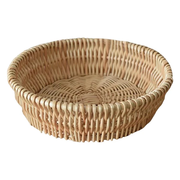 Dependable Maxbell Handmade Wicker Basket Table Organizer Wicker Bread Basket for Wedding Party 30cm Optimized