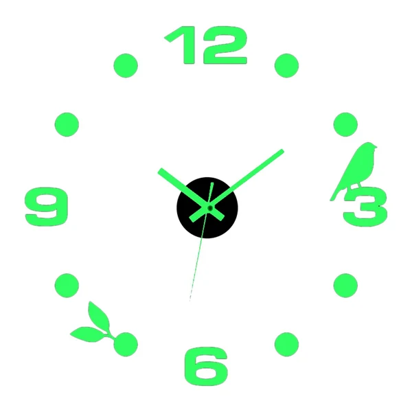 Breathable Luminous Wall Clock Stickers DIY Frameless Non Ticking Office Home Premium Material