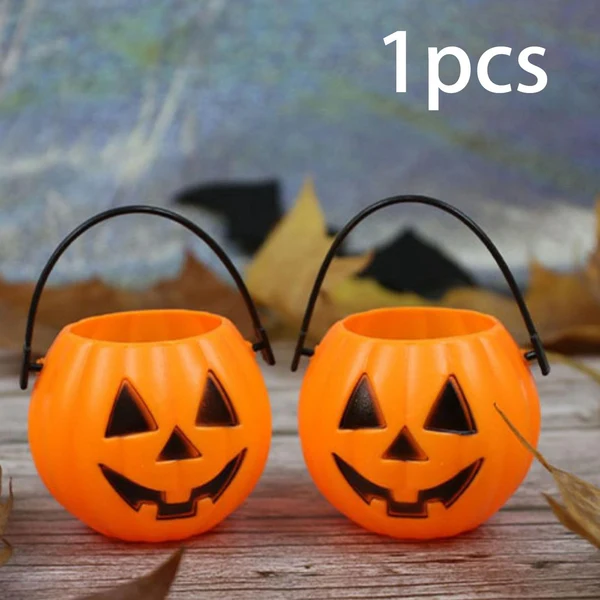 Fashionable Maxbell Maxbell Pumpkin Bucket Portable Trick or Treat Bucket for Kids Preschool Children Natural