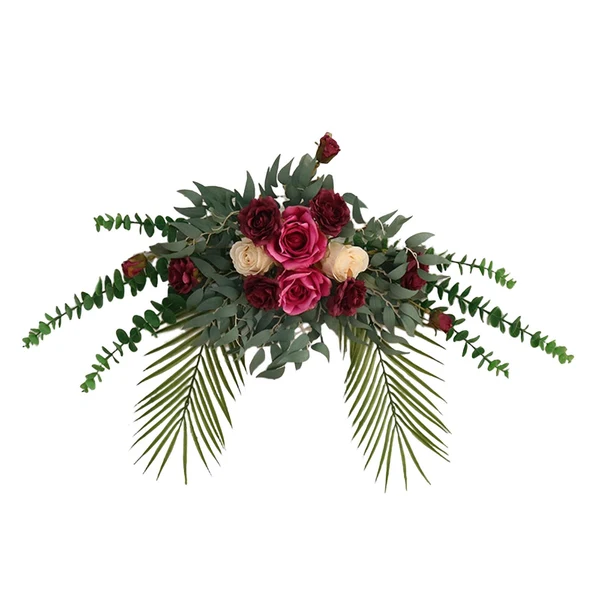 Elite Maxbell Silk Floral Centerpiece Arrangement for Wedding Engagement Party Red Carefully Designed