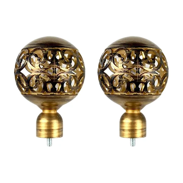 Fine Maxbell 2x Hollow Drapery Rod Finials 3 4 inch Diameter Vintage for Living Room Home Reusable