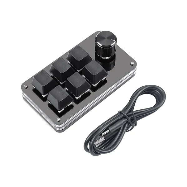 Carefully Designed Maxbell Programming macro Knob Keyboard Multifunctional Portable Black Pure