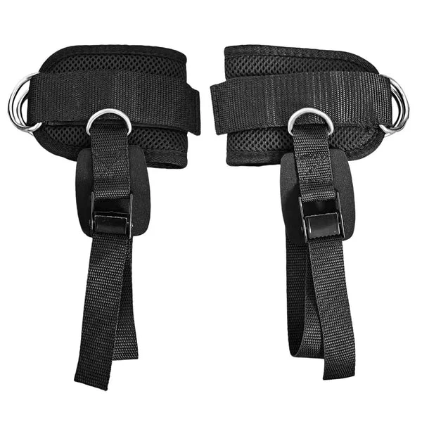 Clean Maxbell 2 Pieces Ankle Straps Pedal Rope Glute Exercises Workout Ankle Cuff Set Black Lightweight