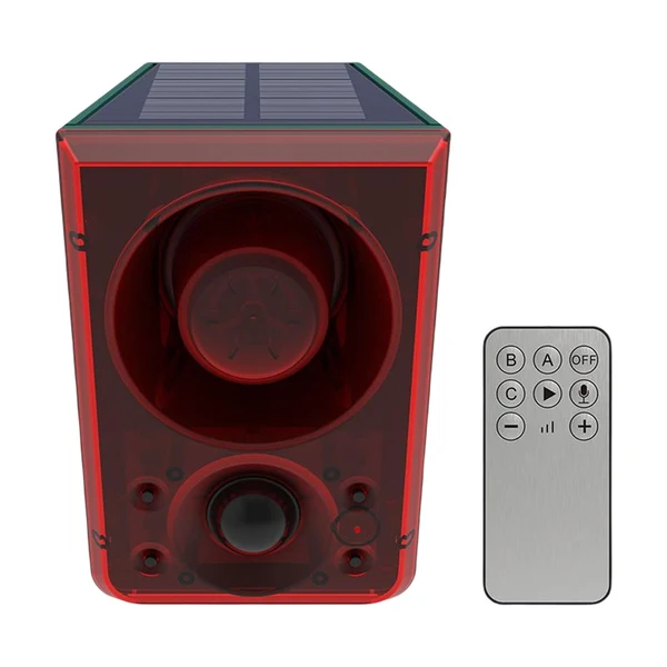 Natural Maxbell Solar Strobe Light Security Alarm System for Garden Carage Shed Carvan Prestigious