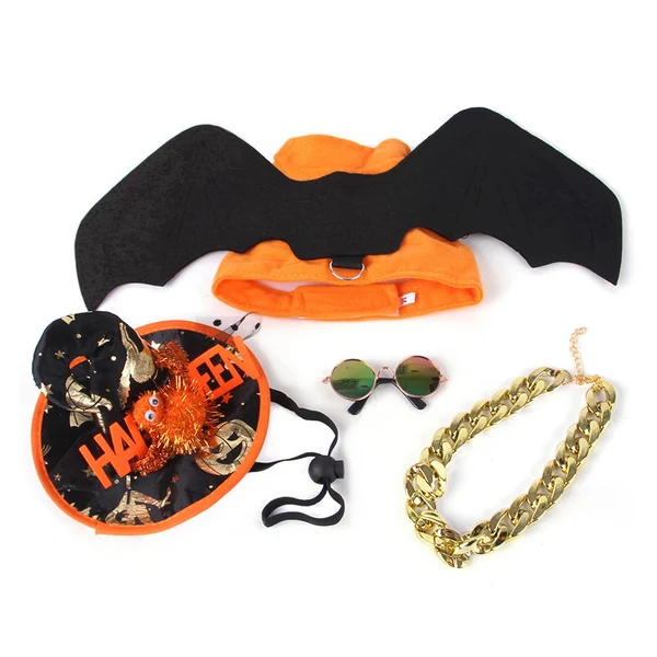 Responsible Maxbell Halloween Pet Cosplay Outfit Adjustable Harness Outfit 4Pcs for Cosplay Efficient