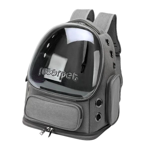 Durable Maxbell Cat Carrier Backpack for Cat Small Dog Portable Transparent for Hiking Grey Optimized