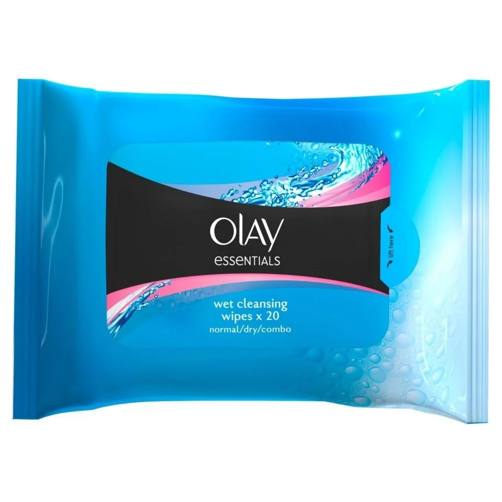 Soft Olay Essentials Cleansing Sensitive Wipes 20 - Pack of 6 Sustainable