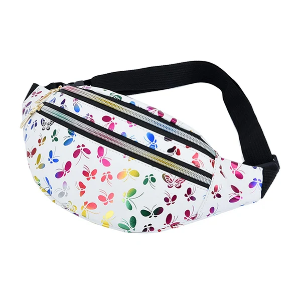 High-End Maxbell Waist Pack with Adjustable Belt Shoulder Bag Lightweight for Travel White High-Quality