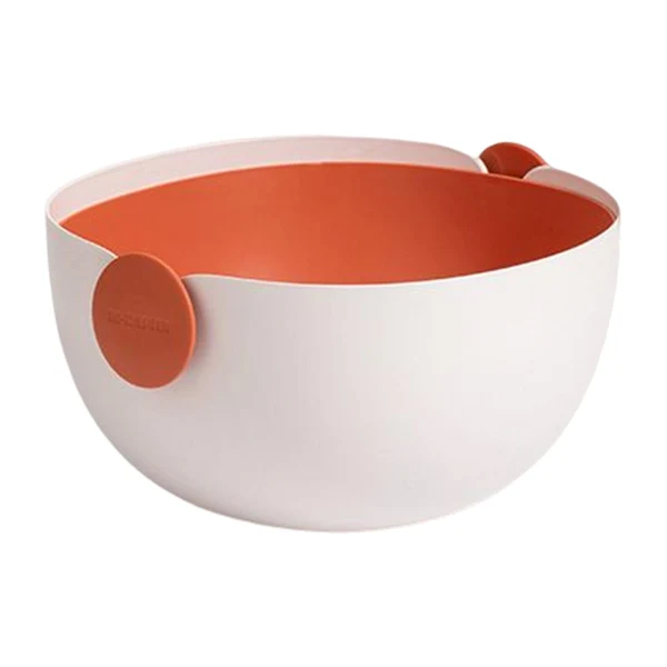 Crafted Maxbell Fruit Drain Basket Colander Detachable Food Storage Baskets for Home Kitchen Orange Dependable