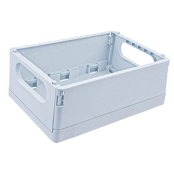 Clean Maxbell Multipurpose Folding Storage Basket with Handle for Home Bathroom Office Blue Quality