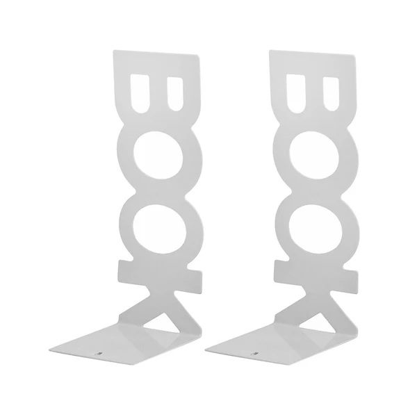 Detailed Maxbell 2 Pieces Metal Bookends Non Skid Book Stoppers for Stationery Desk School Optimized