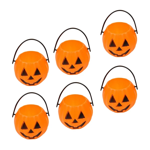 Authentic Maxbell 6x Halloween Pumpkin Buckets Props Decor for Favors Banquet Holiday First-Class