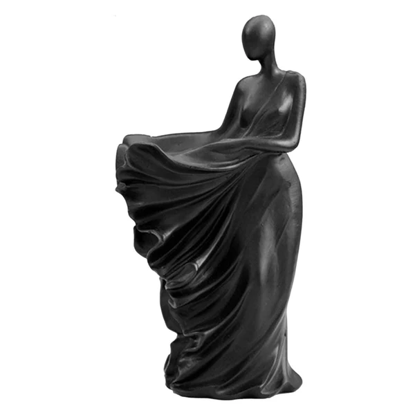 Reusable Maxbell Woman Statues Abstract Sculptures Crafts for Tabletop Wine Cabinet Bookshelf black Trusted