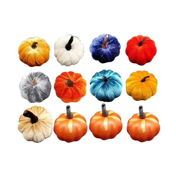 Verified Maxbell Mini Artificial pumpkin Decorations Autumn Prop Halloween StyleC 12PCS Carefully Designed