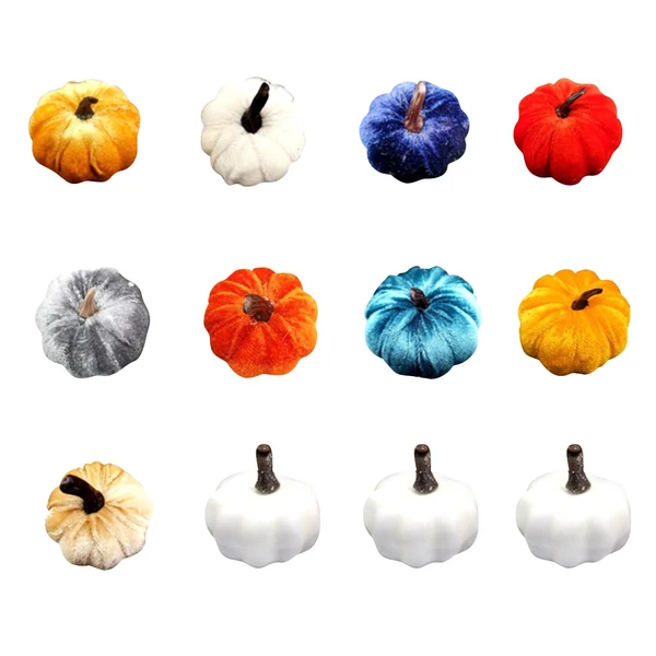 Consistent Maxbell Mini Artificial pumpkin Decorations Autumn Prop Halloween StyleA 12PCS Smart
