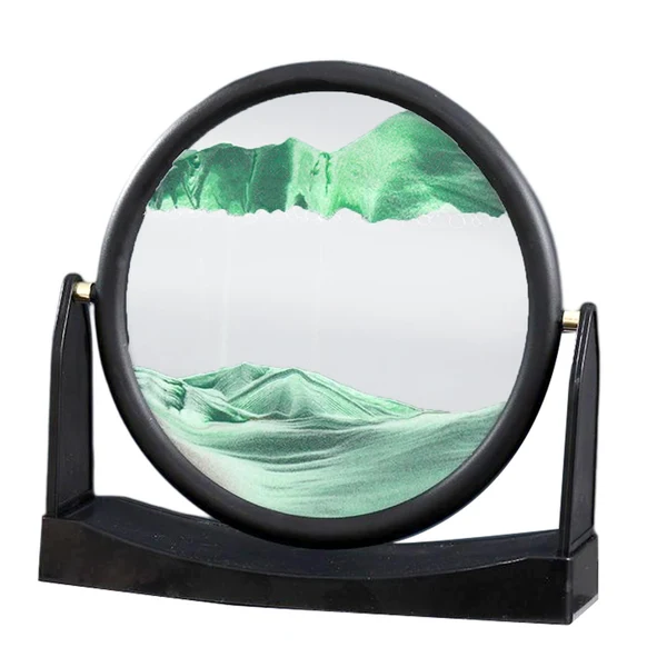 Casual Maxbell Moving Sand Picture Flowing Sand Painting for Decoration Office Green Fashionable