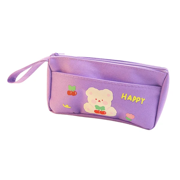 First-Class Maxbell Lightweight Pencil Case Makeup Cosmetic Bags for School College Students Purple Secure